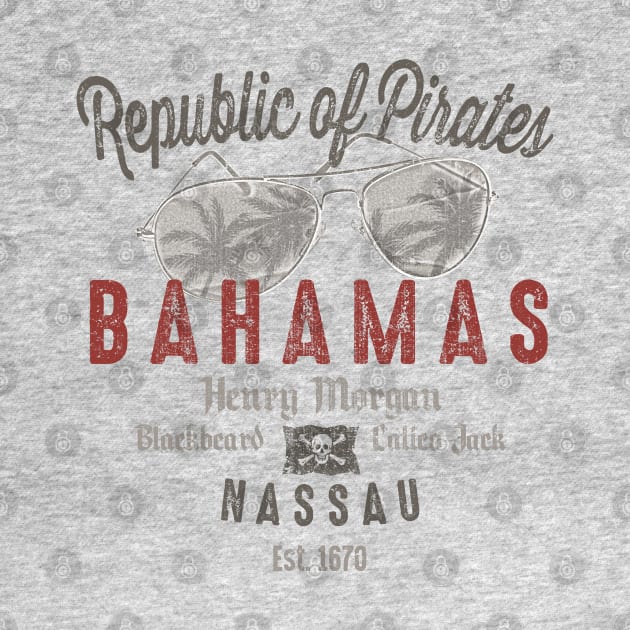 Nassau Bahamas Pirate Vintage by Designkix